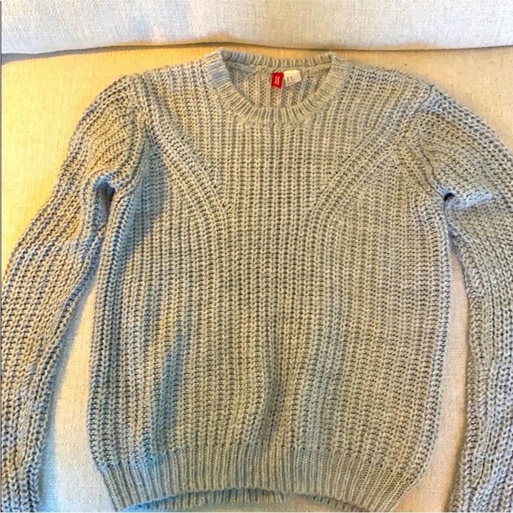 Light Grey Cable Knit Sweater